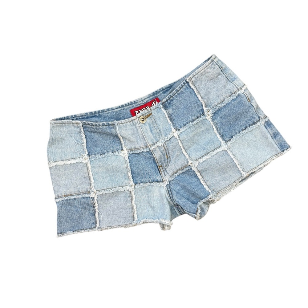 Vintage Y2K Zana Di Denim Patchwork Jean Shorts Hot-pants Bratz Doll Size 11